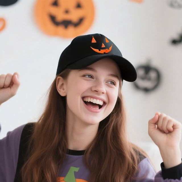 Sombrero de calabaza de Halloween, sombrilla versátil y protector solar, sombrero de ala curva, regalo navideño