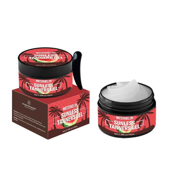 HHBEAUTY Intensive Tanning Gel,Dark Tan Accelerator Gel for Outdoor Sun & Tanning Beds, No Stains & Streaks, Super Moisturizing, Watermelon