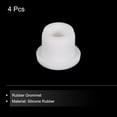 thumbnail image 3 of 4Pcs T Type Rubber Grommet Mount Dia 12mm ID 7.5mm H 12mm Seal Protection Flexible Hole Plugs White, 3 of 5