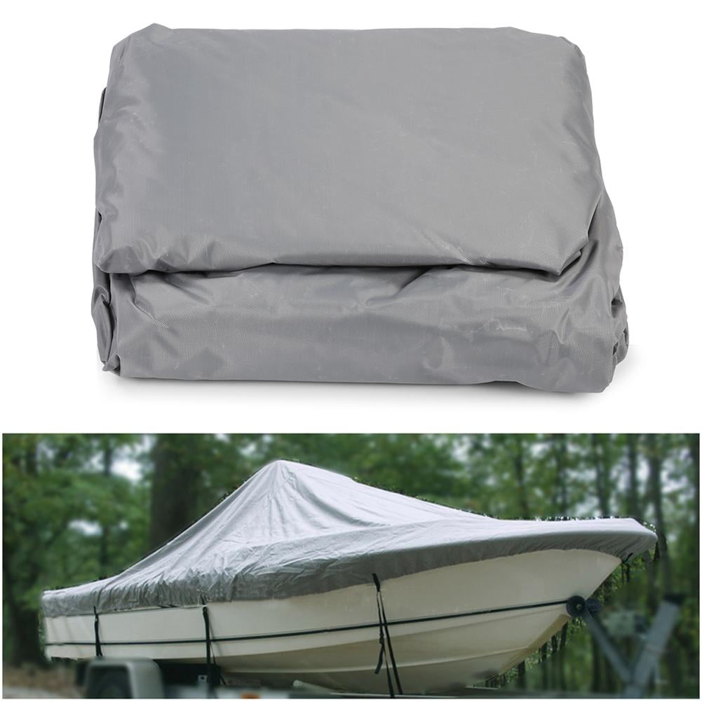 Greensen Waterproof Boat Cover, Waterproof Speedboat Cover,Gray 600D