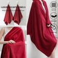 thumbnail image 4 of Beartech 6 Pack Bath Towel Set,Microfiber Towel Set,2 Bath Sheet,2 Hand Towel,2 Washcloth,Ultra Soft & Quickly Dry Bathroom Towel Set,Plush Highly Absorbent Shower Towel For Hotel Spa-Wine Red, 4 of 8