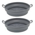 thumbnail image 2 of Fryer Silicone Pot, Fryer Silicone Basket Replacement Parts 2 PCS Dishwasher Safe With Handle For Cooking Blue,Grey,Red, 2 of 8