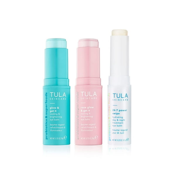 Kit de bálsamo para ojos TULA Skin Care Extravaganza Dark Circle, 3 piezas