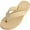 Tan, variant on Flip Flops Beach Slides Leather Thongs Comfy Casual Sandals slippers (Women 5-6,Green)