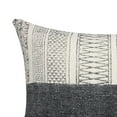 thumbnail image 2 of Almohada decorativa de algodón tejida a mano Benzara Inc 24 x 16 pulgadas gris y blanco, 2 of 2