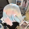 thumbnail image 4 of Chaqueta de suéter suave y encerada nueva de primavera y otoño para mujer, cárdigan de punto teñido en segmentos suaves y dulces de estilo coreano con lazo tridimensional, 4 of 5