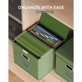 thumbnail image 4 of Caja organizadora de archivos Oterri, plegable y portátil, color verde claro, 4 of 7