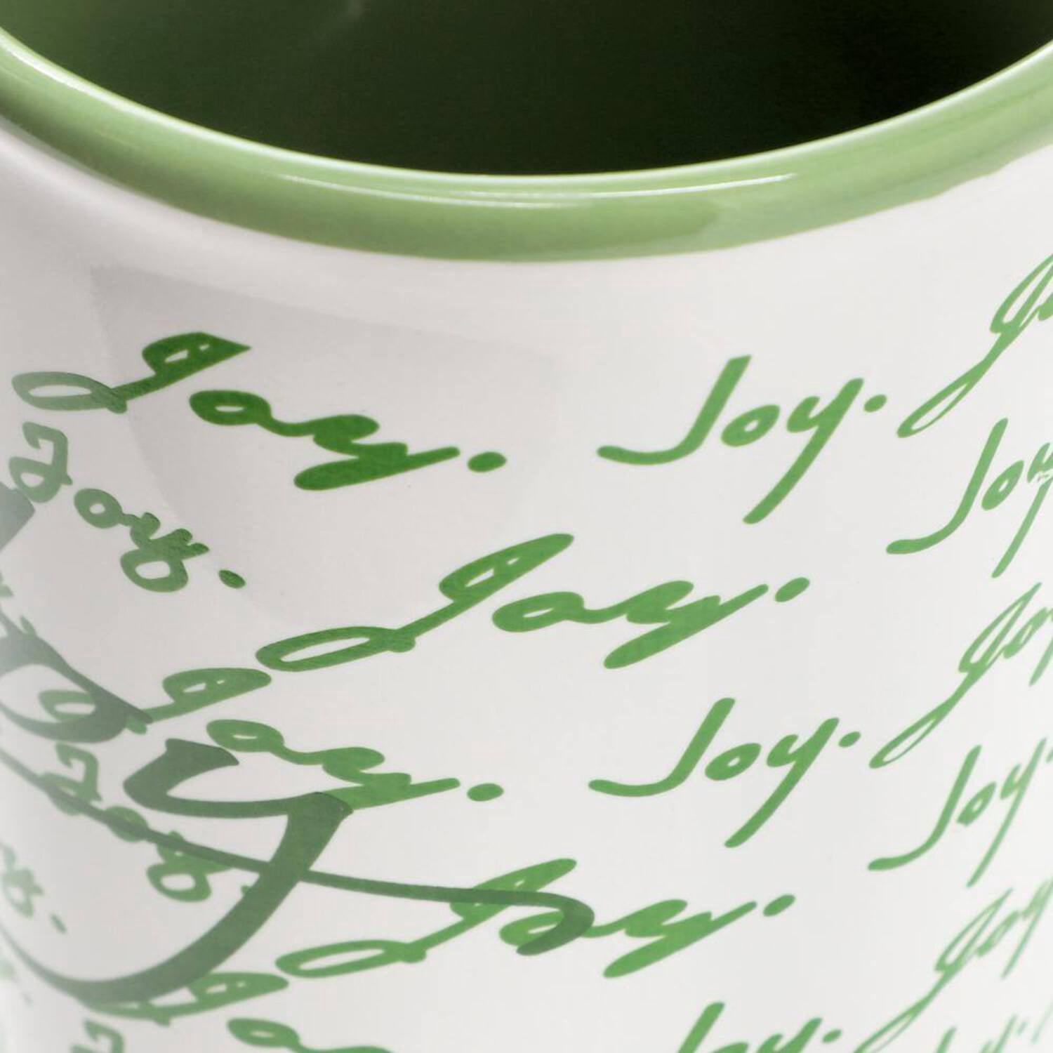 Gibson Home 142554.01 16 oz Inspirational Words Joy Sto are Mug Set, Green - 4 Piece