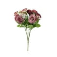 thumbnail image 5 of Sunjoy Tech 1 Bunch Artificial Flower Realistic Looking 5 Forks Simulation Peony Flower Wedding Decoration Home Decor, 5 of 8