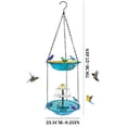 thumbnail image 4 of Solar Cascade Hanging Bird Bath Fountain, Double Layer Outdoor Hummingbird Bath with Feeder, Solar Powered Birdbath Water Kit, Decor for Patio Yard Garden, 4 of 6