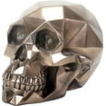 thumbnail image 2 of Bronze Polygon Shaped Human Skull Figurine Skeleton Halloween Decoration New, 2 of 2