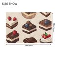 thumbnail image 4 of Yayeee Bath Rugs for Bathroom Floor Set of 2 Non Slip Fluffy Soft Absorbent Mat, Blue Cakes, 4 of 7