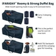 thumbnail image 4 of Foldable Duffel Bag 30" / 75L Lightweight with Water Rresistant for Travel-Navy Blue, 4 of 7