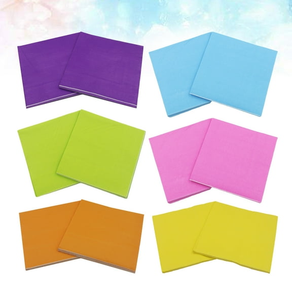 CHICHUMID 6Packs Purple Square Dinner Napkins Paper Absorbent for Wedding Reception