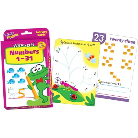 Trend, TEPT28102, Numbers 1-31 Wipe-off Activity Cards, 1 Set, Multi