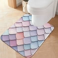 thumbnail image 2 of Yayeee Bath Rug for Bathroom Floor Non Slip Rectangle Fluffy Soft Absorbent Mat, 16"x24", Pink Art Pattern, 2 of 7