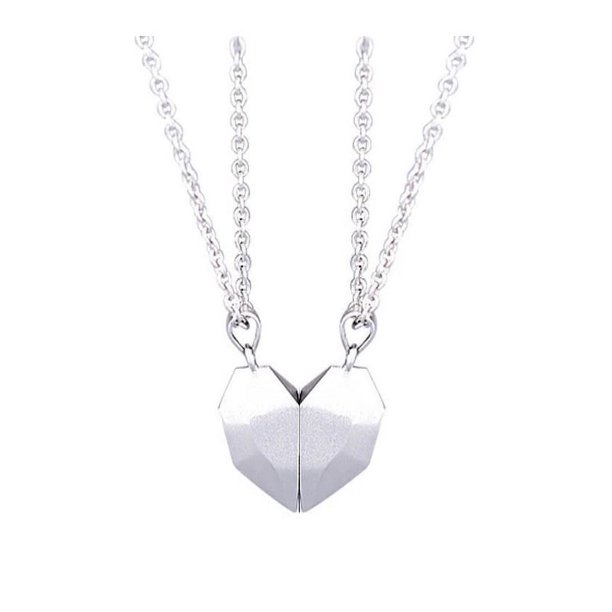 Collar de amor para pareja, collar magnético, colgante de piedra de los deseos para mujer, cadena de clavícula, collar en forma de corazón