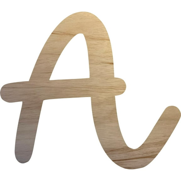 Wooden Letter A Craft Project, 3'' Tall Small Unfinished Wood Alphabet Letter, DIY