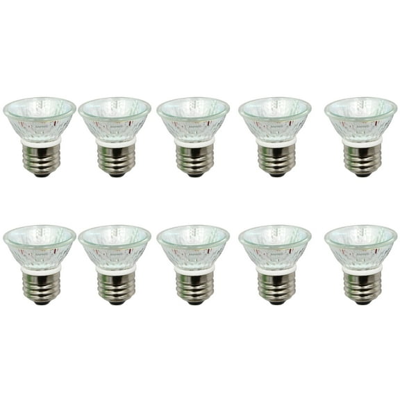 Anyray A1875Y (10-Pack) HR16 120V 25W E27/E26 MR-16 25 Watt JDR C Halogen Bulb Lamp HR 16 with Lens (25 Watts)