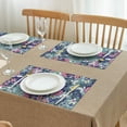 thumbnail image 3 of Pioneer Flower Floral Print Pattern Summer Placemats Table Placemats Set Of 4-Linen Kitchen Washable Placemats Table Mats 12x18 Inch Non-Slip Heat Resistant, 3 of 6