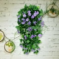 thumbnail image 7 of Up to 65% off! Home Decor Fake Flowers 5-pronged Imitation Morning Wall Hanging Trumpet Flower Imitation Flower Rattan Decorative Flower Chlorophytum Comosum, 7 of 7