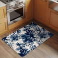 thumbnail image 3 of Blue Tie-dye Bathroom Rug Washable 2x3 Entryway Rug Non Slip Vintage Rustic Abstract Painting Art Front Door Mat Low Pile Indoor Doormat Throw Floor Carpet for Kitchen Bedroom Entrance, 3 of 8