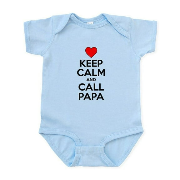CafePress - Keep Calm Call Papa Body Suit - Baby Light Bodysuit, Size Newborn - 24 Months