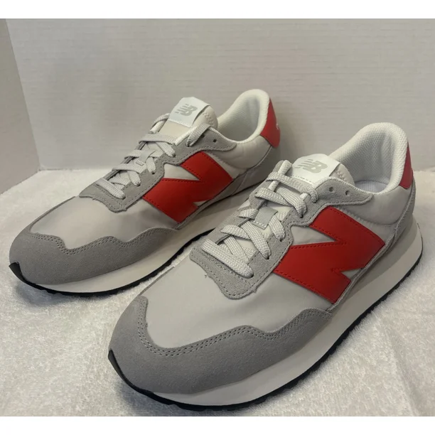 New Balance 237 NB Grey Red White Men 10 Unisex Shoes MS237BO New