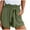 Army Green, variant on Kaemgyyd Women Summer Casual Shorts with Pockets Breathable Soft Tie up Shorts Ruffle Belted Elastic Waist Shorts
