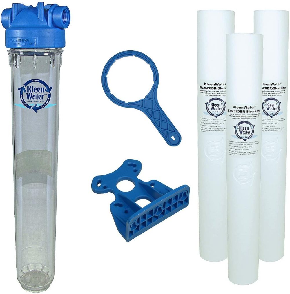 Tankless Water Heater Filter, KleenWater KW2520SCALEX3 Tankless Hot