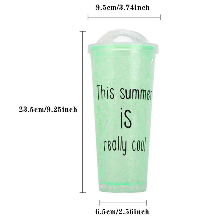 1pc 16oz Christmas Holiday Double Layer Crushed Ice Straw Cup For Cold  Drinks, Suitable For Home Party And Outdoor Activities