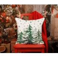 thumbnail image 2 of Christmas Pillow Covers 18x18 Inch Set of 2 White Snowflake and Christmas Tree Decorative White Throw Pillows Winter Christmas Decor for Home Couch 44A, 2 of 6