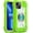 Guava, variant on Compatible with iPhone 13 Mini/iPhone 12 Mini Case 5.4 Inch with Built-in Ring Stand, Military Grade Drop Protection Full Body Rugged Heavy Duty Protective Cover. (Rainbow Green)