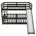 thumbnail image 5 of Twin Over Twin Bunk Bed with Slide and Ladder, Espresso, 5 of 13
