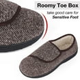 thumbnail image 3 of LongBay Men's Woolen Adjustable Memory Foam Slippers Cozy Plush Fleece Non Slip Diabetic Arthritis Edema Swollen House Shoes, 3 of 7