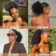 thumbnail image 6 of Afro Kinky Curly Drawstring Ponytail Human Hair Extensions 12-24inch Long Clip In Ponytail Extension, 6 of 6