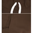 thumbnail image 2 of Men's Drawstring Fleece Lined Athletic Sport Fitness Gym Sweater Pullover Hoodie (Brown, 5XL), 2 of 2