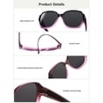 thumbnail image 6 of TINHAO Oversized Square Fit Over Glasses Sunglasses for Women with Hard Case, Trendy Polarized UV400 Wear Over Prescription Glasses Stylish Fashion Ladies, 6 of 8