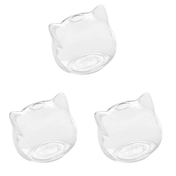 3X Cat Shaped Glass Vase Hydroponic Plant Flower Vase Terrarium Container Pot Decor Art Gift