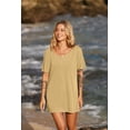 thumbnail image 3 of EKOUAER Womens Beach Coverups Short Swimwear Cover Ups Side Slit Beachwear Loose Swimsuit Cover Ups, 3 of 5