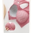 thumbnail image 6 of QASIEATN Wireless Daisy Bras for Women Fashion Solid Full Coverage Push Up Bralette Bras Women's Underwear, 6 of 8