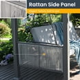 thumbnail image 6 of 3-Person Outdoor Patio Porch Gazebo Swing with Cushion, Curtain, 6 of 7