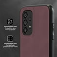 thumbnail image 6 of Nalacover Case for Samsung A52,Slim Luxury Premium PU Leather Non-Slip Grip Shockproof Bumper Anti-Scratch [ with Tempered Glass Screen Protector ] Cases for Samsung Galaxy A52, Wine Red, 6 of 8