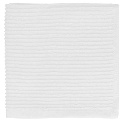 MUkitchen Ridged Texture 100% Cotton Dishcloth 12 by 12-Inches White