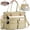 Khaki, variant on Gocvo Large Capacity Womens Work Bag Multi-functional Teacher Tote Bag with Laptop Compartment Office Work Tote Bag, Black