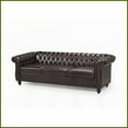 thumbnail image 4 of 84.75'' Chesterfield 3-Seater Sofa, Classic Tufted Upholstered Sofa for Living Room with Scrolled Arms & Nailhead Accents, 4 of 11
