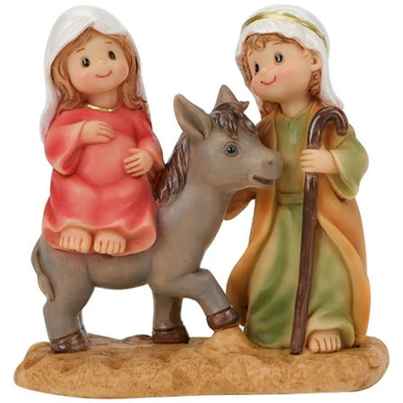 Catholic Holy Family Statue Religious Sculpture Christmas Nativity Tabletop Decor for Home Living Room