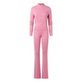 thumbnail image 4 of Sweatsuits For Women Set 2 Piece Outfits Sexy Long Sleeve Bodysuits Top Skinny Pants Sets Tracksuits Womens Casual Pants For Summer, 4 of 8
