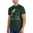 thumbnail image 4 of Just Tinge Men'S Alive Sia Fashion Hoodie Sweatshirt Men'S Basic Short Sleeve T-Shirt Dark Green 6x-Large, 4 of 5