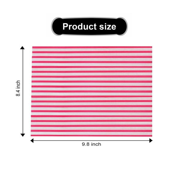 50Pcs Parchment Paper Sheets for Baking, Rose Wax Food Picnic Paper, Greaseproof Deli Paper, Waterproof Dry Hamburger Paper Liners Wrapping Tissue for Plastic Food Basket (9.8 * 8.6 inch)